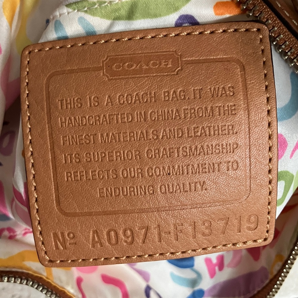 COACH-Signature Collection Striped Pastel Crossbody Bag - Picture 7 of 12